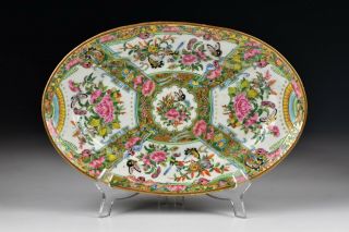 19th Century Chinese Export Porcelain Rose Medallion Serving Dish 2