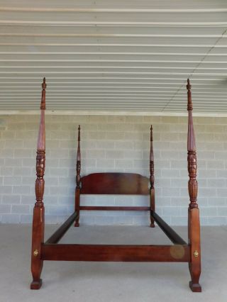 Lexington Chippendale Style Cherry Queen Size Poster Bed
