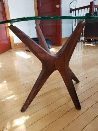 Mid - Century Danish Modern Adrian Pearsall ' Jacks ' Glass Top End Table 2