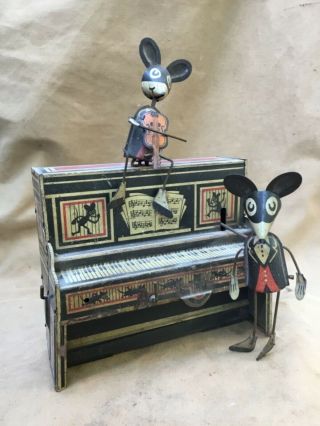 Very Scarce Marx Merrymakers Mickey Mouse Disney Tinplate Clockwork Toy