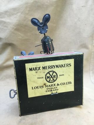 Very scarce Marx merrymakers Mickey Mouse Disney tinplate clockwork toy 5