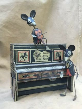 Very scarce Marx merrymakers Mickey Mouse Disney tinplate clockwork toy 7