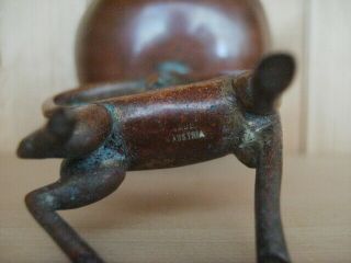 Bronze Art Deco Austrian Antelope Bowl/candle holder/trinket dish 3