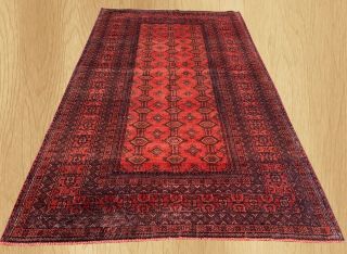 Distressed Hand Knotted Vintage Afghan Balouch Wool Area Rug 7 X 4 Ft (334t)
