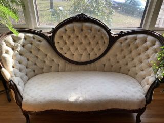 Antique Victorian Tufted Sofa Couch -