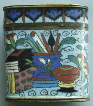 Authentic Antique Chinese Opium Box Enamel