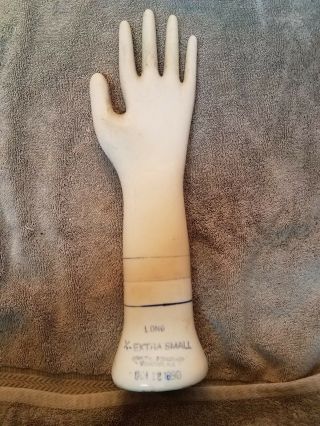 Vintage Ceramic Hand General Porcelain Glove Mold Trenton Nj X - Small