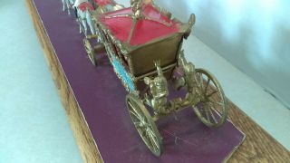 1953 Britains 1470 Queens Coronation State Coach Carriage In Display Case 12