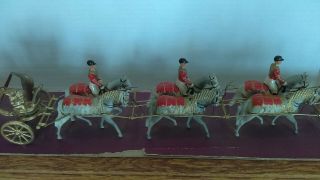 1953 Britains 1470 Queens Coronation State Coach Carriage In Display Case 4