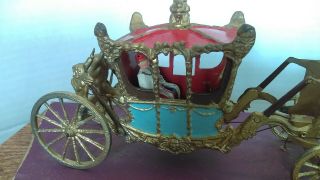 1953 Britains 1470 Queens Coronation State Coach Carriage In Display Case 6