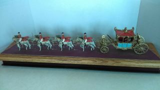 1953 Britains 1470 Queens Coronation State Coach Carriage In Display Case 8