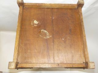 Antique Mission Arts & Crafts Oak Umbrella Stand Daisy Line Furniture 8