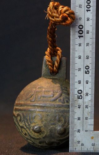 Antique Japan frog like bronze bell 1700s Japanese Suzu craft 11