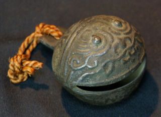 Antique Japan Frog Like Bronze Bell 1700s Japanese Suzu Craft