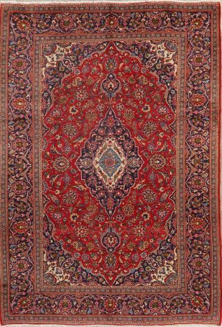 4th Of July Deal VINTAGE Traditional Floral Oriental Area Rug Hand - made RED 8x12 2