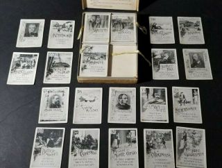 Vary Rare Vintage Game Of Authors Illustrated Tokalon Series Card Game.