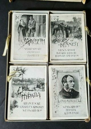Vary Rare Vintage GAME OF AUTHORS Illustrated Tokalon Series Card Game. 3