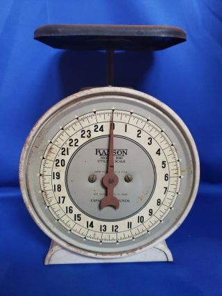 Vtg Metal Hanson Usa Model 2000 Scale 25lb Capacity Made In Chicago