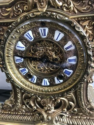 Mantle Clock ANSONIA BRASS MANTLE CLOCK 3