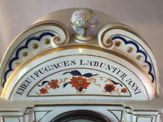 VERY RARE WEDGWOOD Creamware Mantle Clock Architectural GLOBE C.  1861 9