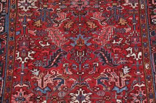 6x8 Vintage Geometric All - Over Heriz RED Persian Area Rug Oriental Hand - Knotted 4