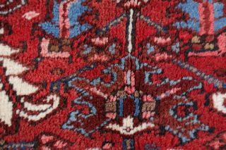 6x8 Vintage Geometric All - Over Heriz RED Persian Area Rug Oriental Hand - Knotted 7