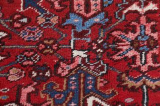 6x8 Vintage Geometric All - Over Heriz RED Persian Area Rug Oriental Hand - Knotted 8
