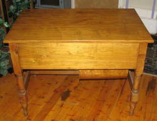 Vintage Pine and Maple Baker’s Table 4