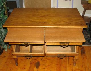 Vintage Pine and Maple Baker’s Table 7