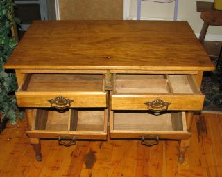Vintage Pine and Maple Baker’s Table 8