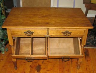Vintage Pine and Maple Baker’s Table 9