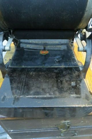 Rare Antique Underwood Revolving Duplicator 1908 CS 10