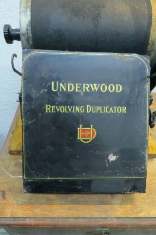 Rare Antique Underwood Revolving Duplicator 1908 CS 3