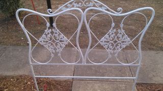VINTAGE FRENCH COUNTRY SOLID WROUGHT IRON ACORN LEAF TRUNDLE BED DAY BED TWIN 5