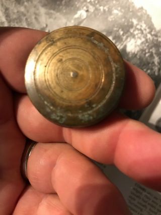 Revolutionary War 18th Century Heavy Brass Round Pocket Compass Early 5
