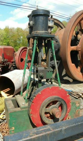 Antique Stationary Steam Engine from NY Shoe Shop 2 Ft tall no tag 3