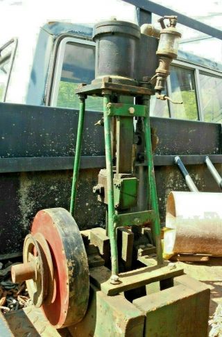 Antique Stationary Steam Engine from NY Shoe Shop 2 Ft tall no tag 4