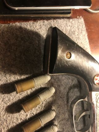 Toy Vintage Nichols Stallion 45 MK - II Toy Cap Gun w/ 6 Play Bullets. 8