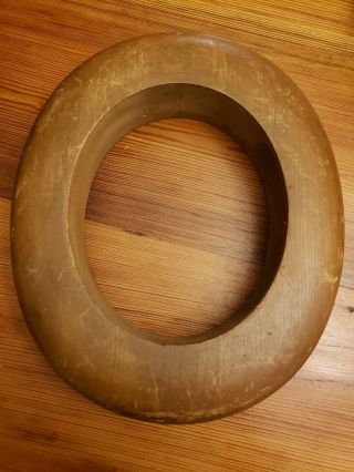 Antique Chicago Hatters Millinery Tool 7 1/8 2 1/2 35 Wood Frame Round Vintage