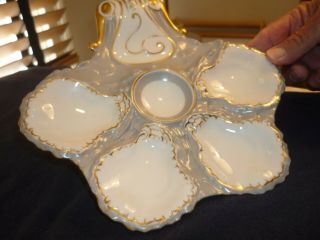 ANTIQUE BOTELER OYSTER PLATE/DISH 2