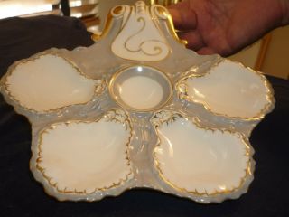 ANTIQUE BOTELER OYSTER PLATE/DISH 5