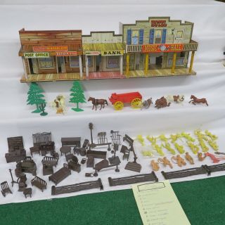 Marx Vintage Roy Rogers Mineral City Playset In Unboxed