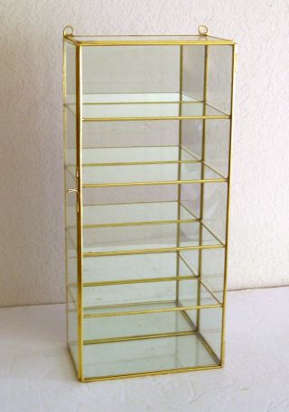 Glass & Brass Curio Display Cabinet 16 