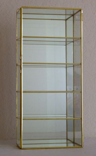 Glass & Brass Curio Display Cabinet 16 