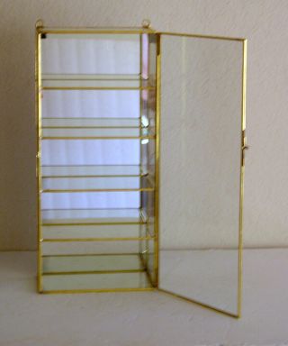 Glass & Brass Curio Display Cabinet 16 