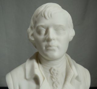 Antique R & L Bisque Parian Bust of Poet Robert Burns - 54456 5