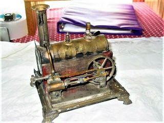 Vtg.  Antique Tin Toy Steam Engine 1930 - 40 " S No Marks,  No Missing Parts