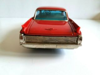 BANDAI red CADILLAC ' Made in Japan ' Tin Toy Friction Car 4