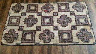 Wonderful Old Vintage Antique Hooked Rug.  Great Country Colors.  Aafa