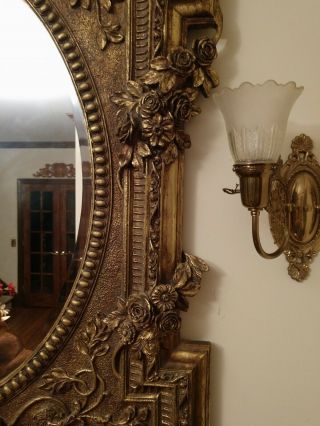 Stunning Ornate Antique Gilt Victorian Wall Mirror,  1880 10